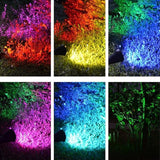 Solar Lights Outdoor Colored Waterproof 7 LED Color Changing Solar Spot Lights Landscape Spotlight for Yard Garden | Lumora