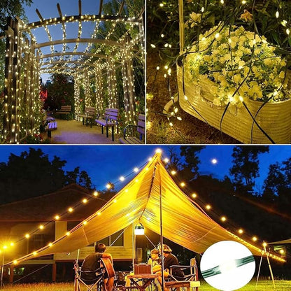 Tcamp 306FT 1000 LED Christmas Lights, 8 Modes Christmas Tree Lights with Timer Memory Function, Green Wire Starry Fairy String Light for Tree Halloween Outdoor Indoor Decor (Warm White)