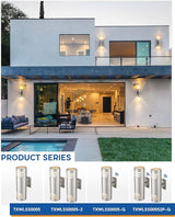 TENGXIN Dusk to Dawn Outdoor Wall Lights,Exterior Wall Light Fixture with Stainless Steel Cylinder,Sensor Lights | Lumora