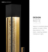 Hinkley Vapor Large Wall Mount Lantern - Modern, 1-Light, Aluminum, Crackle Glass, Bulb Included - Bronze Finish | Lumora