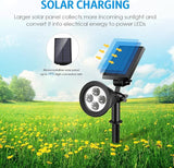 AMIR Solar Spotlights Outdoor Upgraded, Waterproof 1 Pack Security Landscape Lights 4 LED, Adjustable Solar Garden | Lumora