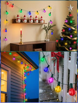 SUNSGNE 25FT LED Colored Christmas Lights with 25 G40 LED Shatterproof Frosted Multicolor Globe Bulbs, Waterproof | Lumora