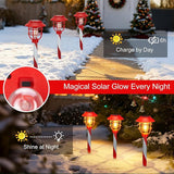 6 Pack Christmas Solar Pathway Lights Outdoor Decorations,Garden Solar Stake Landscape Lights Candy Cane Christmas | Lumora