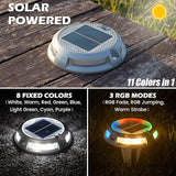 SIEDiNLAR Solar Driveway Lights Outdoor 16 LEDs 9 Modes, Dock Markers Deck Lights Waterproof Warning for Driveway | Lumora