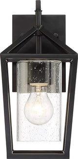 NUVO 60/6591 Hopewell Lighting Fixture, 1Lt Small Lantern, Matte Black - Outdoor Wall Light | Lumora