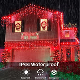 66ft Icicle Lights for Outside, Red Christmas Lights Outdoor Waterproof for House, 640 LED Twinkle Tree Lights with | Lumora