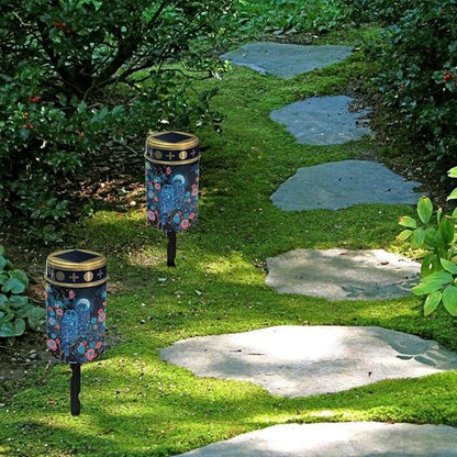 ZOUTAIRONG Night Owl Solar Glass Light Garden Stake Light, 4 Pack Cemetery Decorations for Grave Outdoor Lights, Jesus Light Memorial Gifts for Mother, for Christmas Garden Lawn Yard Patio Decor