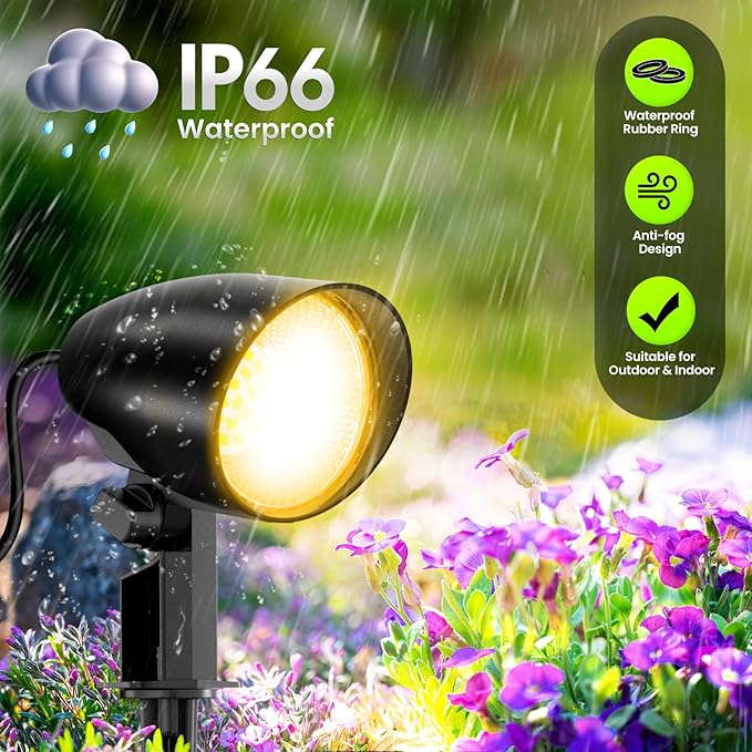 ZZXX 20W Outdoor Spotlight LED Landscape Lighting 120V Pathway Lights IP66 Waterproof Aluminum Yard Spot Lights | Lumora