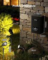 HIBOITEC Low Voltage Landscape Lighting 12W with Connectors 200W Transformer - Outdoor Security Flood Light | Lumora