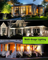 Solar Spotlights, 18 LED Solar Lights Outdoor Waterproof, 2 Mode Soft Warm White Landscape Lighting Auto On/Off | Lumora