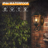 19.5in Large Outdoor Wall Light Fixture for Porch, Bronze Aluminum Exterior Door Lantern Light with Wall Mount | Lumora