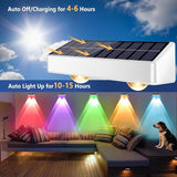 Brizled 12 Pack Outdoor Solar Fence Lights, 11 Modes & 9 Colors Color Changing Fence Solar Lights Waterproof IP65 | Lumora