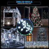 105FT 300LEDs Christmas Lights Outdoor Indoor String Lights 8 Modes Memory Function for Christmas Tree Party | Lumora