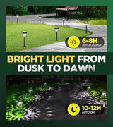 10 Pack Ultra Bright Solar Lights Outdoor Waterproof, from Dusk to Dawn Up to 12H Solar Light for Outside, Auto | Lumora