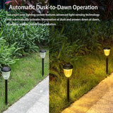 Solar Pathway Lights Outdoor, Solar Lights Waterproof, Taller Pathway Light with Larger Panel, Auto On/Off Up to 10 | Lumora