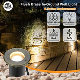 Gardenreet MR16 Well Light - Solid Brass Replaceable Bulb Weatherproof Low Voltage Inground - Outdoor Path Light | Lumora