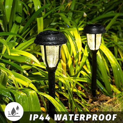 SOLPEX 8 Pack Solar Pathway Lights, Solar Path Lights Waterproof, Solar Garden Lights Outdoor for Garden, Yard, Pathway, Landscape, Walkway and Driveway (Warm White)