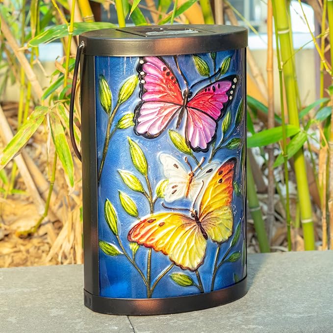 Hanging Solar Lantern Outdoor Waterproof LED Butterfly Solar Lights Decorative Solar Garden Lanterns Tabletop Lamp | Lumora