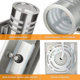 Outdoor Wall Lights, Exterior Dusk to Dawn Sensor Wall Lanterns, Stainless Steel Front Door Lights with E26 Base | Lumora