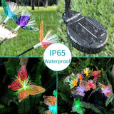 JJGoo 2 Pack Solar Garden Lights, Solar Butterfly Swaying Light for Outside, New Upgraded Outdoor Waterproof Light | Lumora