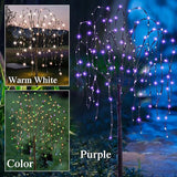 FUCHSUN 4.6 FT 200 LED Solar Lighted Willow Tree Outdoor, Light Up Weeping Willow Tree Garden Pathway Lights | Lumora