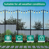 4 Pack String Light Poles, 10Ft Light Poles for Outside, Metal Poles with Fork, Lighting Hanging Post Accessories | Lumora