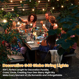 Bosceos 50FT Outdoor G40 LED Globe String Lights Dimmable Waterproof Shatterproof Light Strings with 25 Bulbs | Lumora