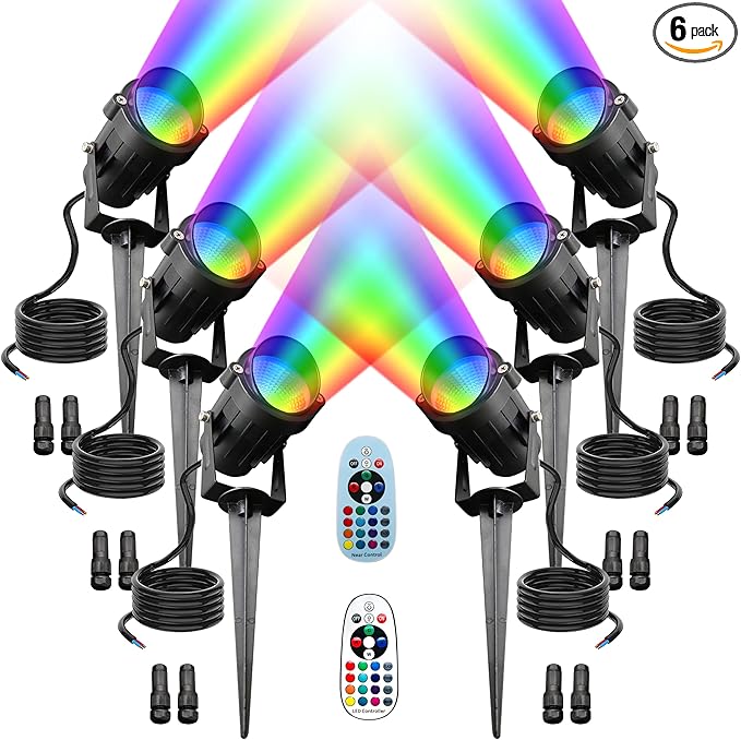 RGBW Landscape Lights 12W Low Voltage Landscape Lighting, Waterproof Color Changing Outdoor Landscape | Lumora