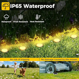 24 Pack Solar Ground Lights Outdoor, 8 LED Mini Flat Solar Disk Lights, IP65 Waterproof Anti-Rust Disc Light | Lumora