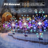 Outdoor Solar Garden Lights, 120 LEDs 8 Lighting Modes Waterproof Solar Fireworks Light Sparklers for Patio Walkway | Lumora