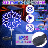 2 Pcs Solar Christmas Snowflake Garden Stake Lights Waterproof Xmas Snowflake Solar Landscape Path Lights for | Lumora
