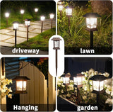 6Pack Solar Pathway Lights Outdoor Waterproof IP65, Brown Solar Lights Outdoor with Hook Upgraded 1000mAH Battery | Lumora