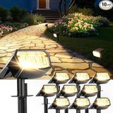 Solar Spot Lights Outdoor IP67 Waterproof 10 Pack, 63 LED 3 Modes Solar Landscape Spotlights for Yard Garden | Lumora