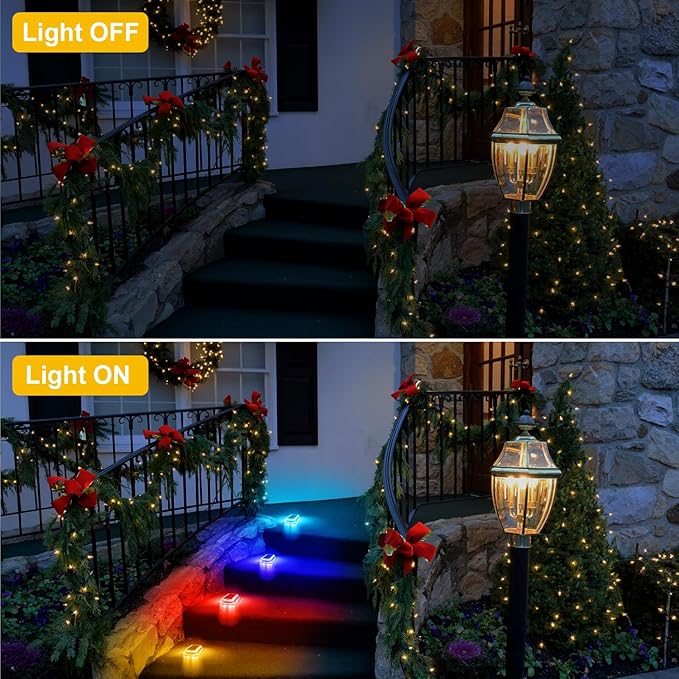T-SUN Solar Deck Lights Outdoor Waterproof, Deck Lights Solar Powered, Driveway Marker Light for Fence Front Door | Lumora