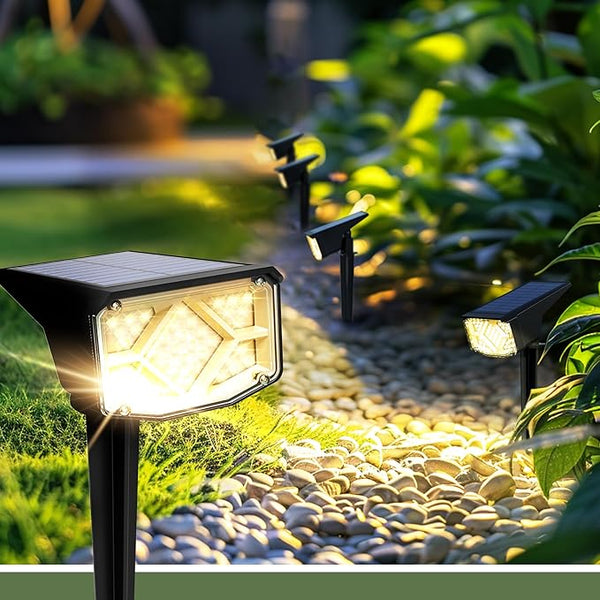 Illuminate Your Outdoor Space Solar Spot Lights - IP65 Waterproof with 2 Lighting Modes and Compact Design - Ideal | Lumora