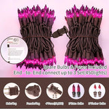 LAMPHOME Purple Christmas Lights Decoration 150Lights 31.9ft UL Certified Mini Bulb String Lights Set for Outdoor | Lumora