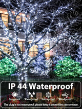 Upgraded 99FT 300 LED Christmas Lights Outdoor & Indoor, Memory Function & Timer & 8 Modes, Mini Green Wire | Lumora