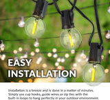 Newhouse Lighting PSTRINGLED50 Foot, 50 Socket Indoor/Outdoor String 55 LED Globe G40 (5 Free Bulbs Included) | Lumora