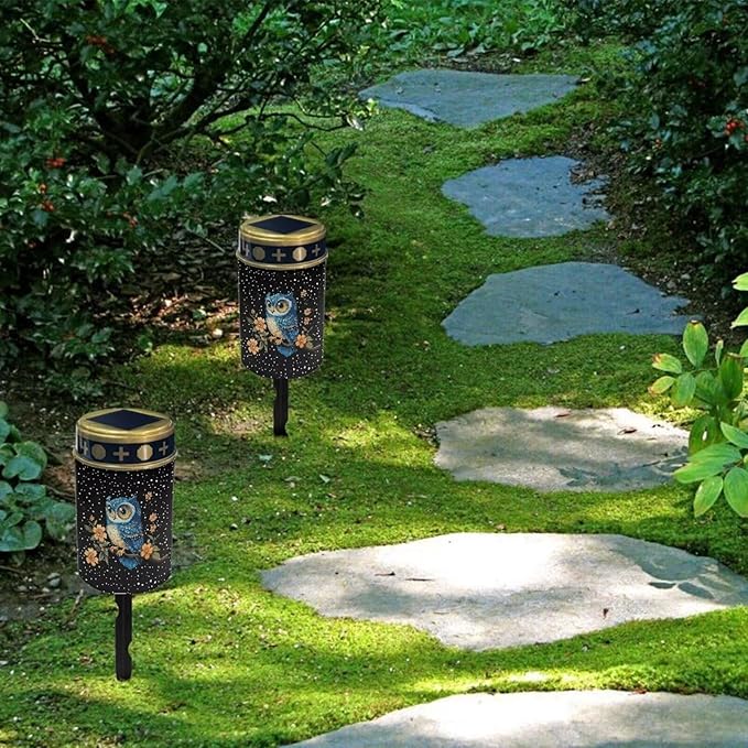 Owl Solar Garden Lights Solar Lights Garden Lights,Outdoor Garden Solar Powered Light Decor for Garden Yard Patio Pathway Waterproof Solar Lights Outdoor