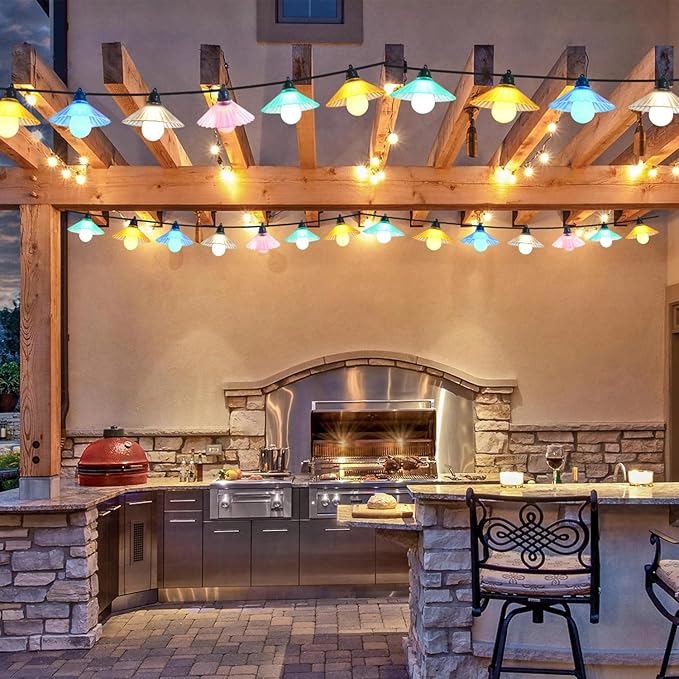 16.4 FT Outdoor Patio String Lights, Connectable LED Backyard Lights with 10 Globe Bulbs Waterproof Hanging Light | Lumora