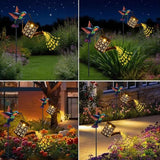 Solar Watering Can with Cascading Lights Outdoor Garden Decor, Hummingbird Shaped Hook Gardening Gifts for Mom | Lumora