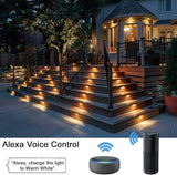 Smart LED Deck Lights Kit WiFi Controlled Color Changeable,Φ1.38“Outdoor IP67 Waterproof Low Voltage Step Lights | Lumora