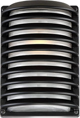 John Timberland Black Grid Modern Industrial Outdoor Wall Light Fixture 10" Frosted Glass Shade for Exterior Barn | Lumora