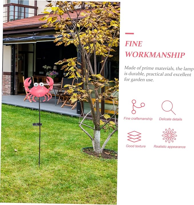 Crab Shape Solar Powered Garden Lamp Charming Outdoor Stake Light for Garden Lawn and Pathway Decor Easy | Lumora