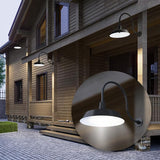 17in. Satin Black Outdoor Gooseneck Barn Light Fixture With 24in. Long Extension Arm - Wall Sconce Farmhouse | Lumora