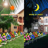 Solar Flower Lights Outdoor - Upgraded New Material Two Modes Realistic LED Solar Powered Waterproof Lights with 5 | Lumora