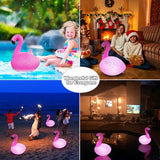 Floating Pool Lights Pack of 2, Solar Flamingo Pool Lights Waterproof, Glow in The Dark Solar - Outdoor Path Light | Lumora