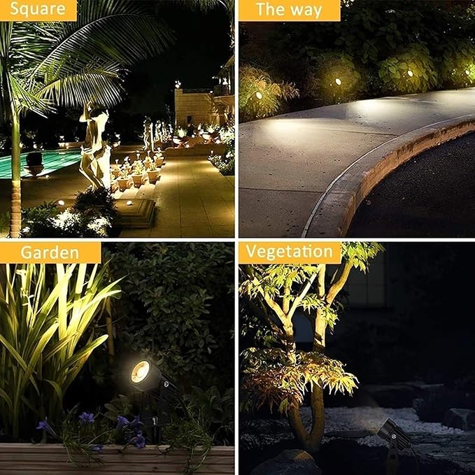 Svater Outdoor String Lights 200 FT with 4 Pack Landscape Lighting Low Voltage for Patio Backyard Fence Garden