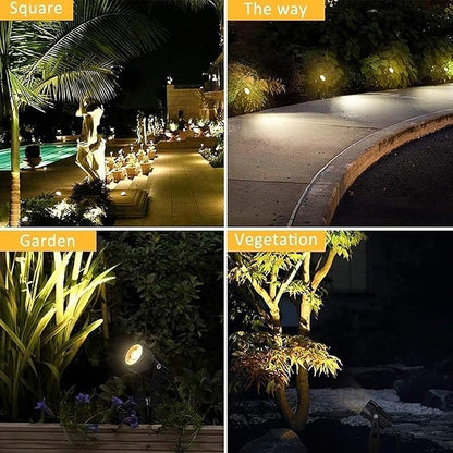 Svater Outdoor String Lights 150 FT with 4 Pack Landscape Lighting Low Voltage for Patio Backyard Fence Garden
