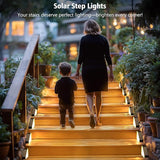echosari 6 Pack Solar Step Lights for Outside, Ultra Bright Outdoor Stair Lights Auto ON/Off, 2835 SMD LEDs Outdoor | Lumora